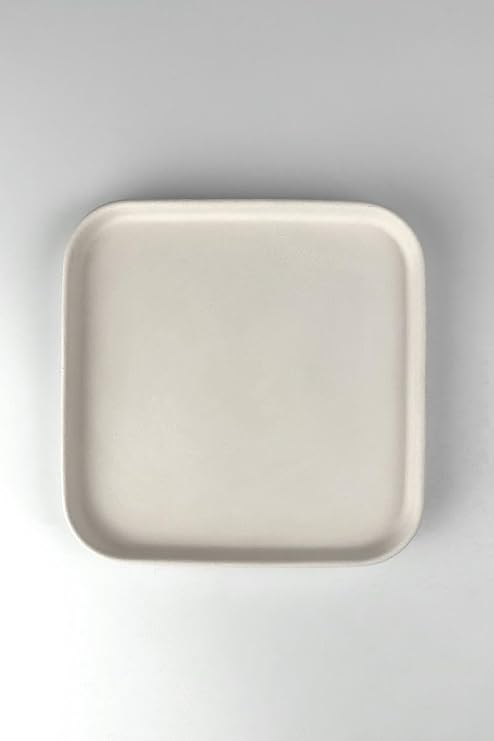 REFSAN Square Plate - Ceramic Biscuit 17cm