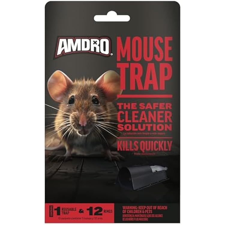 Amdro Mouse Trap, Kills 12 Mice, Plum