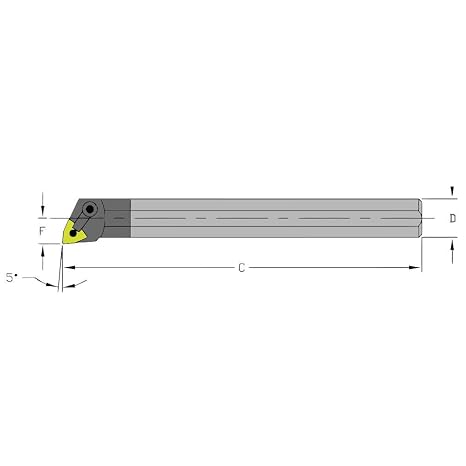 Ultra-Dex E24U MWLNR4 Carbide Boring Bar to Hold a Negative WNMG 432 at -5 Degree Lead, Right Hand, Coolant Thru, 1.500" x 14", 1.730" Minimum Bore