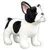 FRANKIEZHOU Realistic French Bulldog Stuffed Animal - Black 10.24" Plush Toy, Hugging Companion for Dogs, Boys, Girls, Kids - Home Decor
