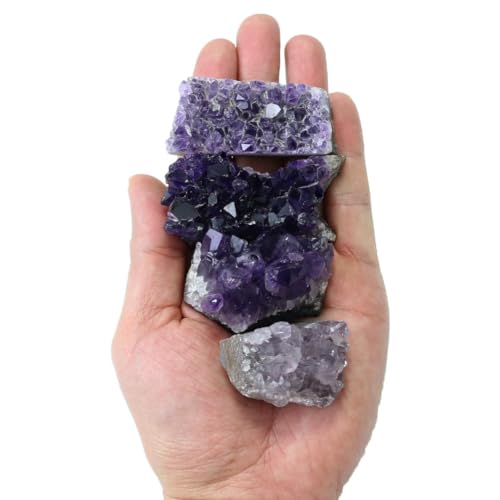 Raw Amethyst Stones, Crystal Rocks, Natural 100 Gram Crystal Clusters, Real Amethyst Crystal Geodes, Healing Gemstones, Cuarzo Amatista Original, Meditation and Reiki Crystals