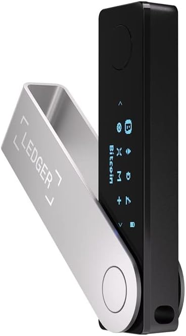 Ledger Nano X - Cryptocurrency Hardware Wallet - Bluetooth Compact anywhere 1.1 display. Compatible with desktop and iOS/Android