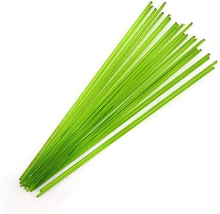 Spring Green Transparent COE 90 Stringer Sample - 4.375" Long Bullseye Glass Stringer