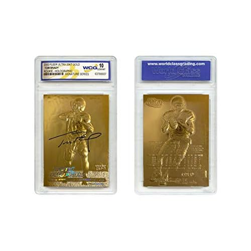Tom Brady 2000 Fleer Ultra Gold Rookie Card Refractor Signature Series Graded Gem-Mint 10
