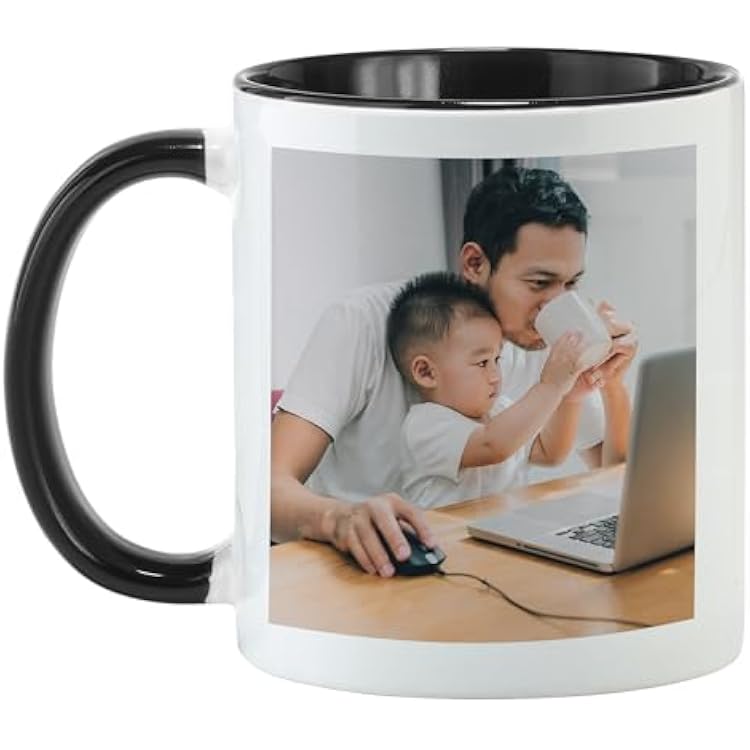 Lets Make Memories Personalized Photo Mug - Custom Coffee Mug - Your Photo - For Any Occasion - Birthday - For Him - For Her - For Friend - Couples -11oz- Black Handle