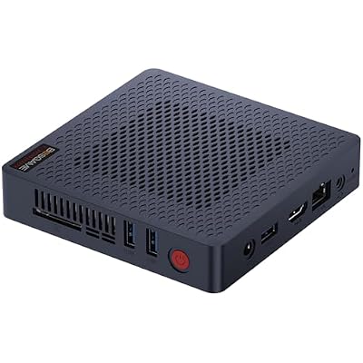 BOSGAME Fanless Mini PC,Intel Celeron N4020 4GB DDR4 RAM 64GB eMMC,Micro Desktop Computer Support HDMI&VGA,2.45G WiFi,BT5.0,Gigabit Ethernet for Business, Home