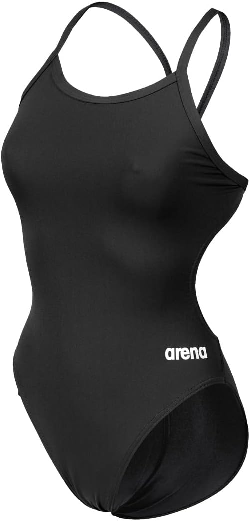Arena Women's Solid Team Swimsuit Challenge Back MaxLife Open Back Bathing Suit Athletic Swimwear