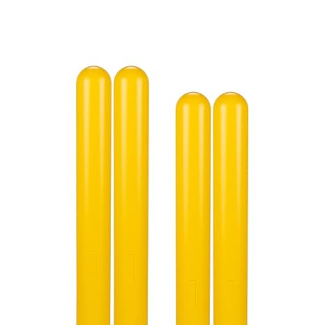 BollardGard 4" x 72" 4-Pack Round Top Bollard Cover - Innoplast (Yellow No Tape)