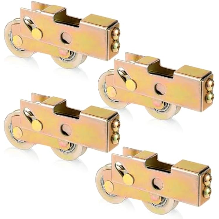 4 Pack Sliding Door Rollers Replacement 1-14 Inch Sliding Patio Door Rollers Steel Ball Wheel Bearing for Slidings Glass Doors Screen Gate Doors Window