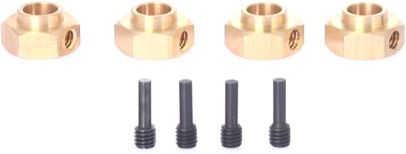 LCX 1/10th RC Crawler Car Brass Wheel Hex Hubs Drive Adapter for TRX4 TRX6, Upgrades Parts Accessories (5mm / 0.19 in)