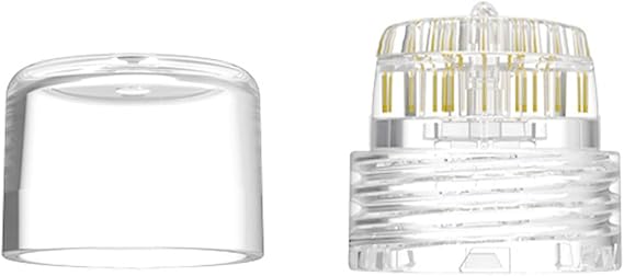 Beauty Replacement Head Microneedle Tip Compatible with Hydra Needle & Micro Infusion System Microneedling Head for Threaded Glass Vial Connection Derma Stamp