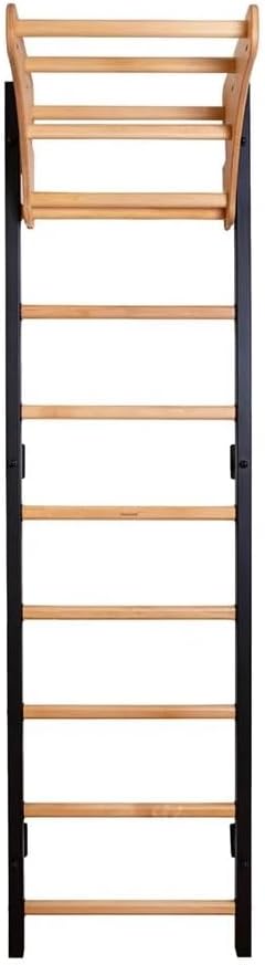 711B Certified Wallbar, Stall Bar, Power Tower, Gymnastic Ladder, Multifunctional Equipment with Steel Frame and Beech Wooden Pull Up Bar, Chin Up Bar for Hanging Exercises, Garage