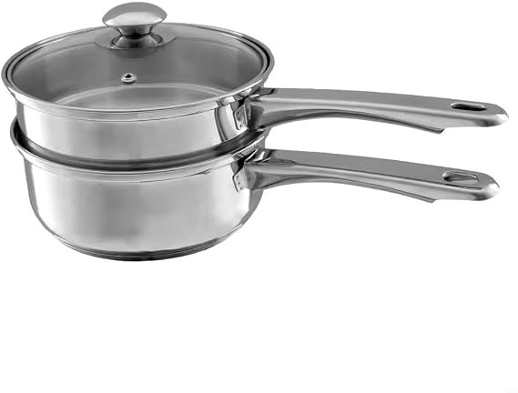 For 1.5 Qt. Stainless Steel Double Boiler Saucepan with Lid