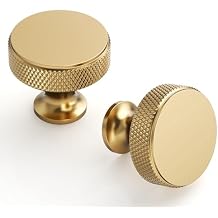 9BUILD 10 Pack 1.2 Inch Champagne Bronze Cabinet Knobs Knurled Kitchen Cabinet Knobs Champagne Drawer Knobs Round Dresser Knobs Kitchen Knobs for Cabinets Knobs for Cabinets and Drawers