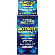 MHP Activite Sport Multi Vitamin, 25 Vitamins and Minerals, Nitric Oxide Booster, Digestive Enzymes, Antioxidants, 120 Tablets