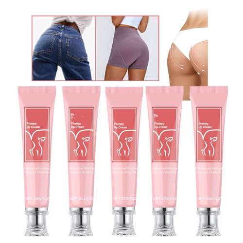 Bewtymax Plumpy Up Cream, Bumbloom Plump Up Cream, Bootybooty Shea Butter Massage Cream, Hip Up Cream Bigger Buttock Firm Massage Cream 5PCS