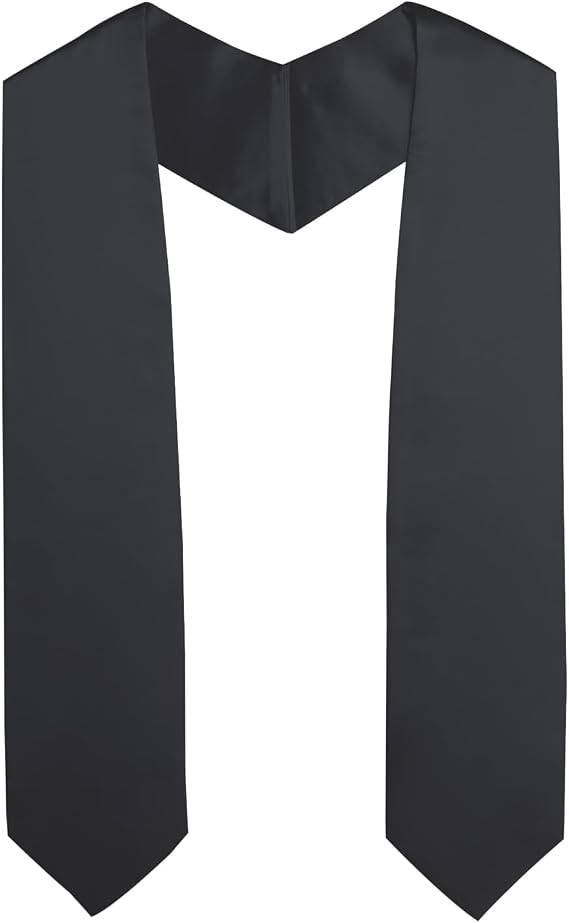 OSBO GradSeason Unisex Adult Plain Graduation Stole for Academic Commencements, 60'' long