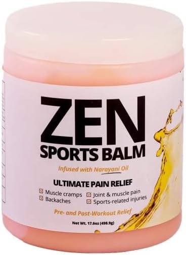 ZEN Sports Balm with Narayani Oil- Soothes Cramps, Backaches and Other Workout & Exercise Injuries, Fast-Acting - 1.1 lbs (Pack of 1)