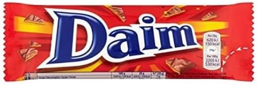 Daim Chocolate Bar 28g × 24 Swedish Chocolate Bar Tasty And Twisty Treat Gift Hamper, Christmas,Birthday,Easter Gift