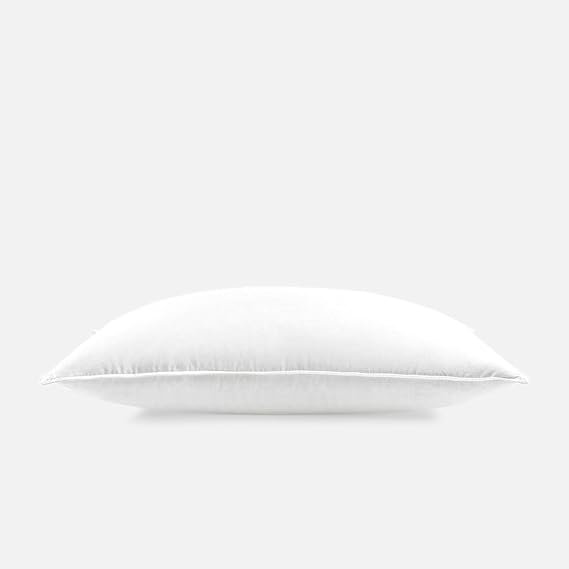 Brooklinen Down Pillow Hotel-Quality Warmth, Breathable - King, Firm | Plush natural down & feather fill in a 100% cotton sateen shell; soft, supportive & breathable; hotel-quality comfort.