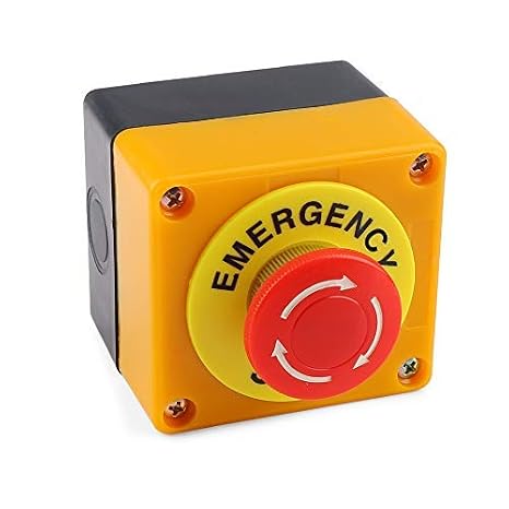 Push Button Switch AC 660V 10A Red Sign Emergency Stop Push Button Weatherproof Switch