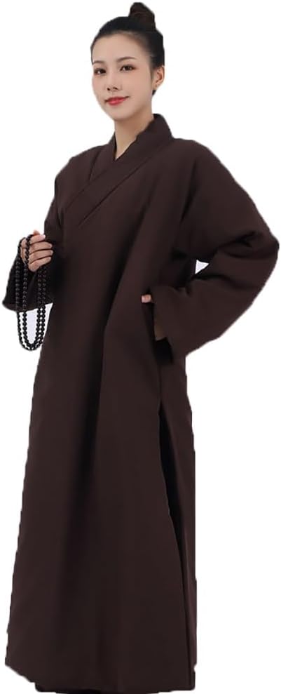 Women's Winter Traditional Buddhist Monk Robe Men's Warm Comfortable Meditation Prayer Costume