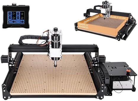 Desktop CNC Router Machine for Wood and Metal Engraving, High-Power Milling and Cutting Tool for Woodworking, Plastic, and Acrylic Projects