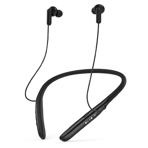 Neckband Hearing Aids for Seniors,16-Channel Bluetooth Hearing Aid,Noise Cancellation & IPX5 Durability,Rechargeable Hearing Amplifier with Adaptive Sound