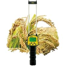 Moisture Meter, Portable Hay Moisture Meter, Digital LCD Grain Moisture Meter for Wheat Corn Rice Bean Peanut Soybean with Non Slip Handle