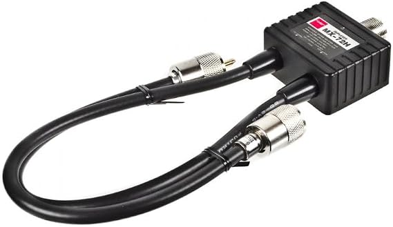 Diamond Antenna MX-72H Duplexer 1.630 MHz (HF), 140150 MHz (2 m), 400460 MHz (70 cm), SO-239 Input / 2 PL-259 Outputs