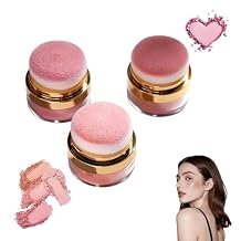 3 Boxes,Makeup Set Kit,Lazy Blush, Soft & Fluffy Loose Powder Blush Puff for a Rosy Glow Mineral Face Makeup for Smooth, Radiant Cheeks and Flawless Application (1set)