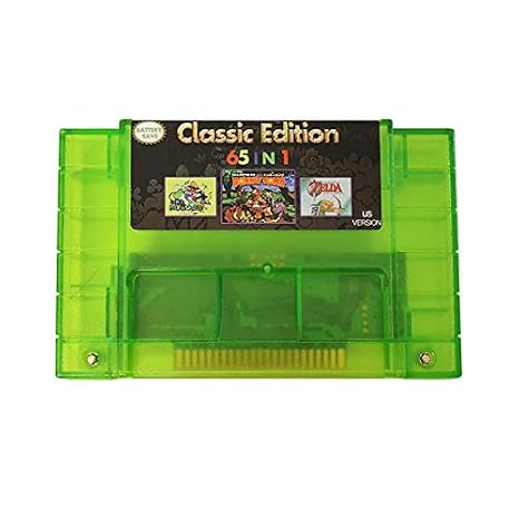 Super Games 65 in 1 Multi Game Cartridge for SNES -16 Bit Retro, Classic Game Consoles Classic Edition USA ver
