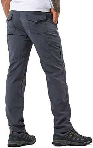 Men's Outdoor Hiking Pants Lightweight and Thick Fleece Cargo Climbing Camping Ski Trousers