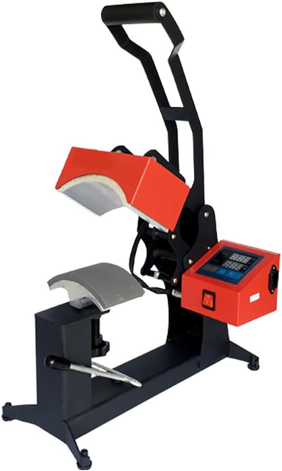 Sublimation Heat Press Machine, Hat Heat Press, 9.9*14cm Working Range, 0-220℃ Temperature Control, Automatic Time Control, Anti-Slip Handle, For Peak Cap, Baseball Cap, Truck Cap