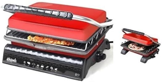 dökümix Ultra Plus Organik Demir Döküm Izgara& Tost Makinası Kirmizi Izgara Aparatlı,Fırçalı,Yağdanlık