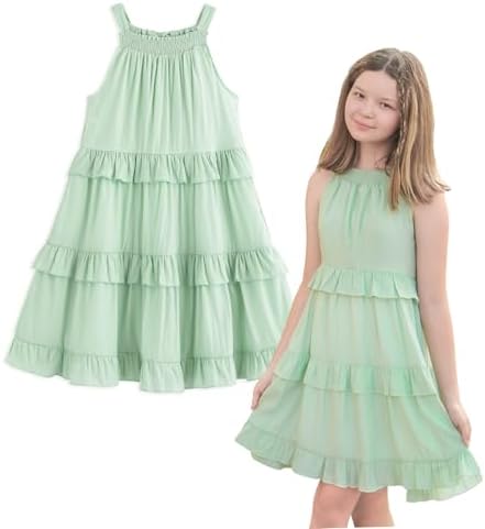 Simplee kids Girls Dresses Sleeveless Linen Teen Dresses Casual Summer Dress