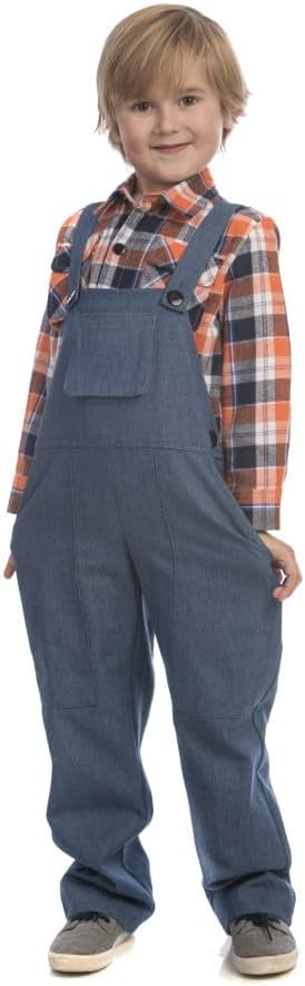 Dress Up America Farmer Costume For Kids - Farmers Overalls And Shirt For Boys And Girls