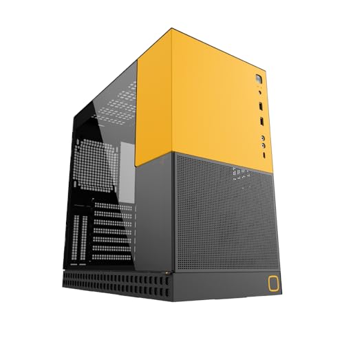 Geometric Future M4 King Arthur Black midMini Tower, E-ATXATX Gaming Case, Glass 1.2mm Steel, Vertical Air Tunnel Design, Type C, 360240 Radiator, Vertical GPU Mount, GEO-M4-KABPC Case ONLY