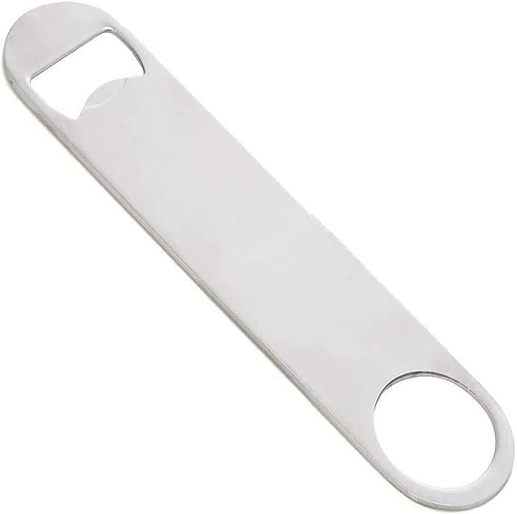 Olympia D866 Bartenders Bar Blade Bottle Opener 2X40X180mm Stainless Steel Key-Silver