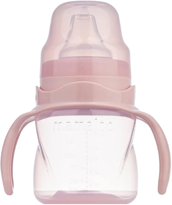 Mamajoo Kulplu Akıtmaz Eğitici Bardak Powder Pink 160 ml & Anti-Kolik Bardak Ucu
