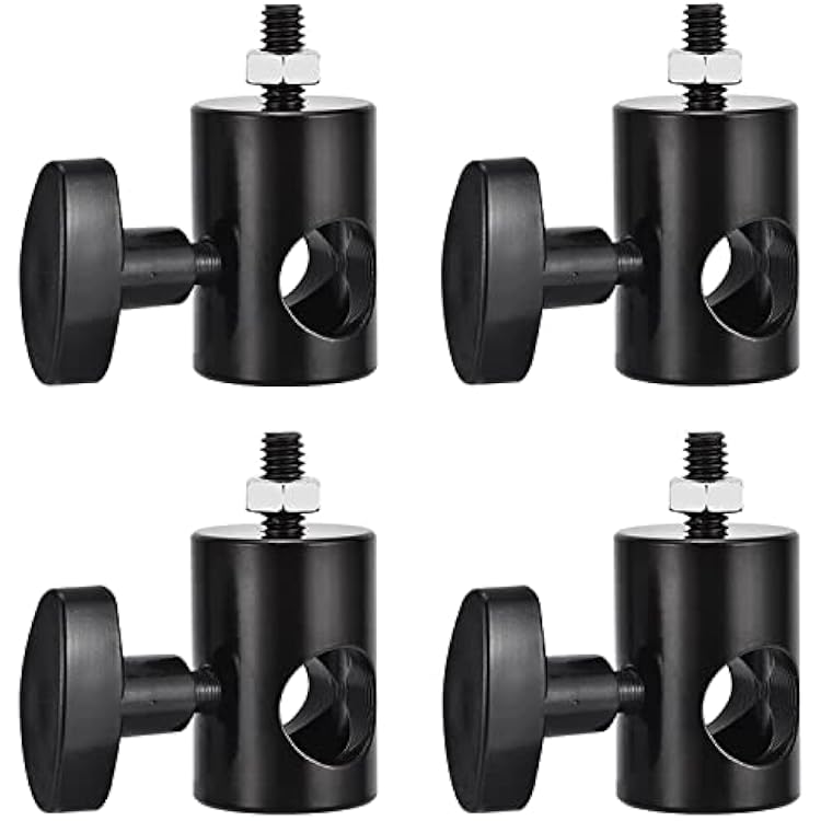 4PCS Light Stand Adapter Aluminum Rapid Adapter Convert with 14 Screw DSLR Mount Bracket Multi Functional Mount Bracket Adapter, Photo Studio, Light Stand Tip Boom Arm Photography Accessory
