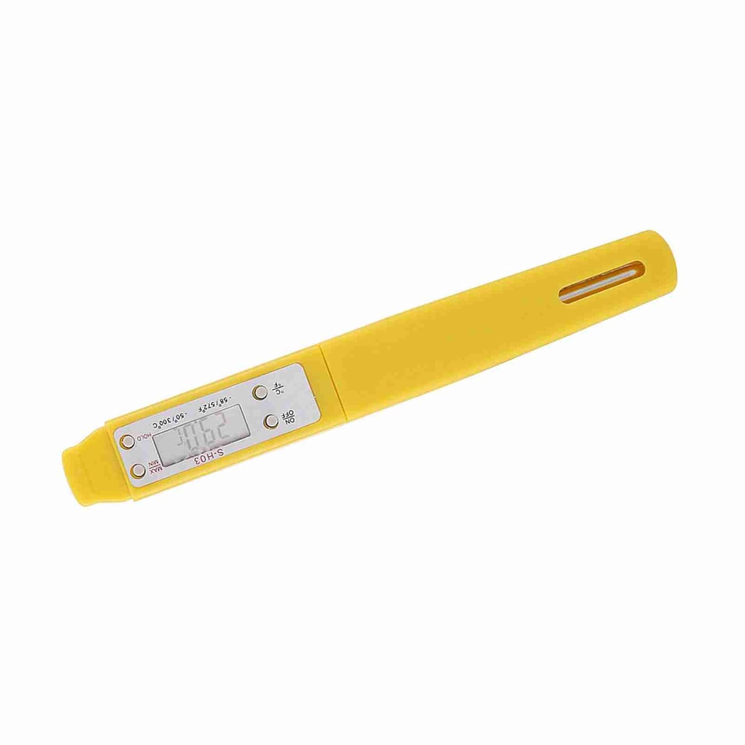 Meat Thermometer, ± 1°C Thermometer with Multifunctional Design Cooking Thermometer for Cooking Yellow