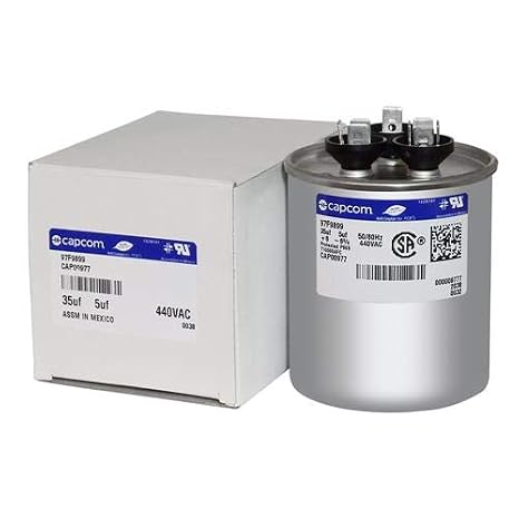 97F9899 - Genteq OEM Upgraded Replacement Round Capacitor 35 + 5 uf MFD 440 Volt
