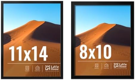 LaVie Home 11x14 & 8x10 Picture Frame for Wall Display, Display Frame for Vertical or Horizontal, Classic Collection
