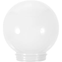 Globe Lamp Shade Acrylic White Post Mount Ball Light Cover for Outdoor Wall Fixtures Patio Porch Ceiling Lighting Replacement [Energy Class A]