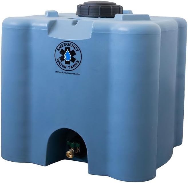 30 Gallon Stackable Emergency Water Storage Tank Heavy-Duty Water Barrel for Long-Term Drinking Water or Preparedness