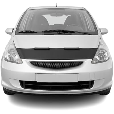 OMAC Car Bonnet Mask Hood Bra for Honda Fit 2006-2008 Black 1 Pc