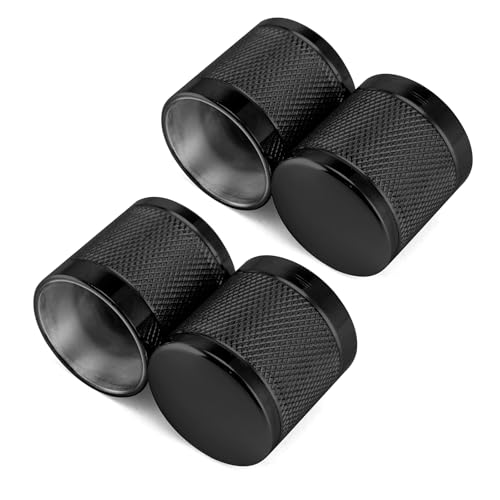 Wsays 4PCS Docking Hardware Cover Kit Knurled Magnet Caps Black Compatible with Harley Sportster XL Softail Dyna Touring Electra Glide Street Glide Road King 1994-2025
