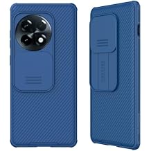 Case Compatible with Oneplus 13, Slide Cover Camera Lens Privacy Protection Case TPU Bumper Hard PC Back Cover Oneplus13 (Blue)