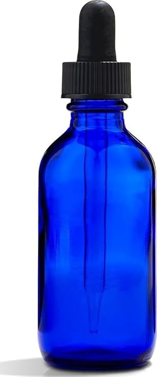 Whole Foods Market, Blue Glass Bottle with Dropper Cap, 2 Fl Oz